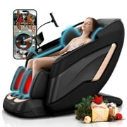 2025 Upgrade 4D Massage Chair Full Body with Sonicwave Rhythmic Massage, Zero Gravity Massage Chair with Phone Controller and Holder, 16 Auto Modes, Waist & Calf Heating, Ai Voice, Black