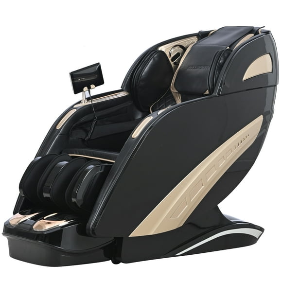 KOLLECKTIV Massage Chair 4D Zero Gravity Full Body Yoga Stretching SL Track, Heating, Voice Control, Black