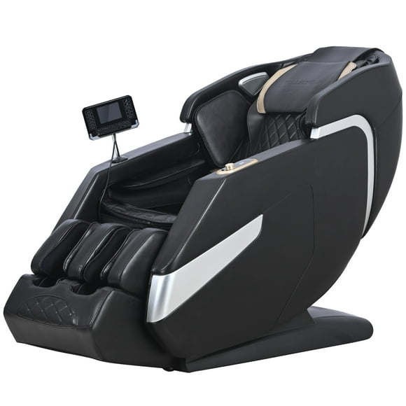 KOLLECKTIV Massage Chair Full Body Zero Gravity 4D SL Track Yoga Stretching, All In One, Black
