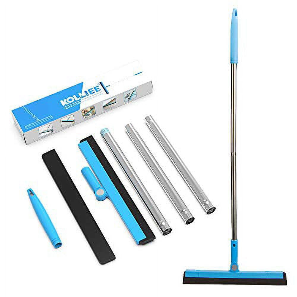 Eyliden Floor Squeegee with 51 Long Handle to Remove Water for Bathroom,  Professional for Tile Wood Floor Glass Window Shower Pool Deck Pet Hair  (Navy) 