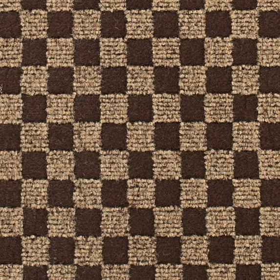 KOLOKO Garage Floor Carpet with Rubber Backing Heavy Duty Indoor Outdoor Thickened Non-Slip Utility Mat Resistant for Gym Patio Porch Basement, Checkred Brown, 4'x7' Roll