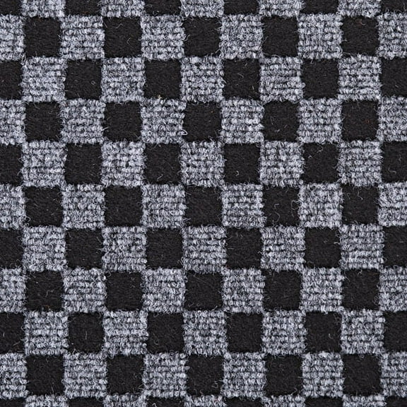 KOLOKO Garage Floor Carpet with Rubber Backing Heavy Duty Indoor Outdoor Thickened Non-Slip Utility Mat Resistant for Gym Patio Porch Basement, Checkred Grey, 6'x15' Roll