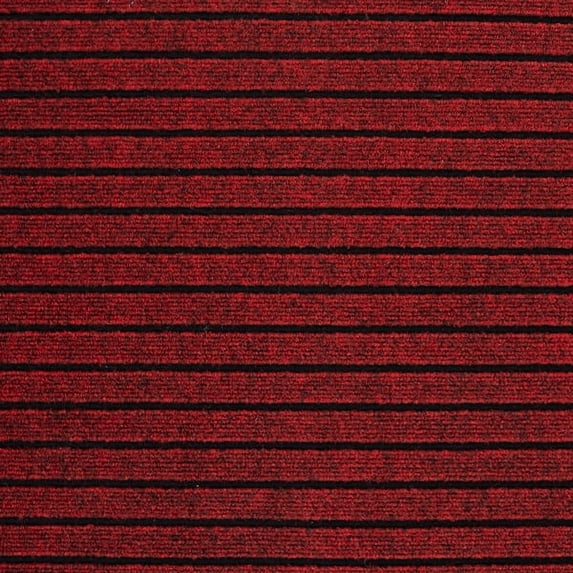 KOLOKO Garage Floor Carpet with Rubber Backing Heavy Duty Indoor Outdoor Thickened Non-Slip Utility Mat Resistant for Gym Patio Porch Basement, Red Striped, 6'x20' Roll