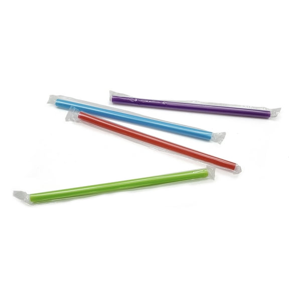 KOLORAE INDIVIDUALLY WRAPPED STRAWS - 8.25'' INDIVIDUALLY WRAPPED COLORFUL DRINKING STRAWS PERFECT FOR ANY OCCASION OR DRINKING NEEDS!