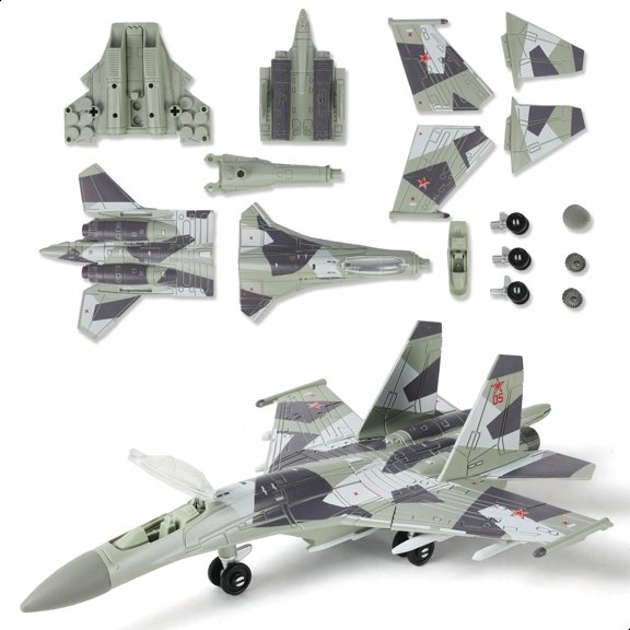KOLOTESAME 1:100 Scale SU-35 Fighter Jet Quick Build Model Kit A precision replica with exquisite paintworka collector-grade masterpiece crafted for adults suitable for beginners