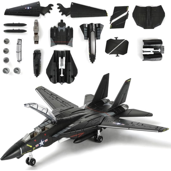KOLOTESAME 1:72 Scale F-14 Tomcat Fighter Jet Quick Build Model Kit (Black) A precision replica with exquisite paintworka collector-grade masterpiece crafted for adults suitable for beginners