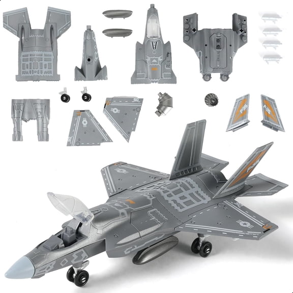 KOLOTESAME 1:72 Scale F-35 Fighter Jet Quick Build Model Kit Precision DIY Military Aircraft Building Kit for Adults, Collectible Display Aviation Hobby