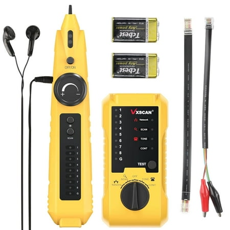 KOLSOL Handheld Wire Tracer Line Finder Cable Tracker Wire Tracer RJ11 RJ45 Ethernet LAN Network Cable Tester
