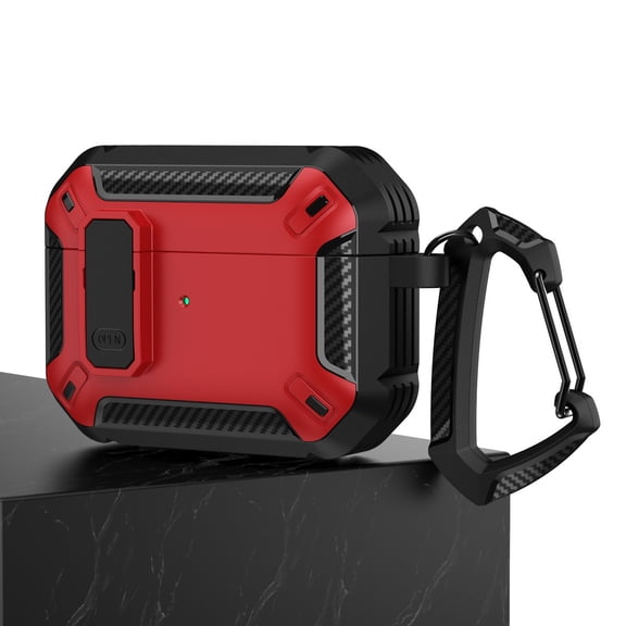KOM 2021AirPods 3rd Generation housing housing, military hardshell protective armor with locking AirPod Gen 3 charging case 2021, front LED visible