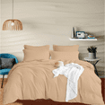 thumbnail image 1 of KOMFIT 800 Thread Count Duvet Cover set 100% Egyptian Cotton with Zipper Closure & Corner Ties 1 Pic Duvet Cover Beige , Eastern King Size (118x110), 1 of 5