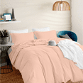 thumbnail image 1 of KOMFIT 800 Thread Count Duvet Cover set 100% Egyptian Cotton with Zipper Closure & Corner Ties 3 Pic Duvet Set Peach , Oversized Queen (100x100), 1 of 4