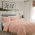 thumbnail image 1 of KOMFIT 800 Thread Count Pinch Pleated Duvet Cover set 100% Egyptian Cotton with Zipper Closure & Corner Ties 1 Duvet Cover & 2 Pillow Shams Peach Solid , Full/Queen (90x90), 1 of 6