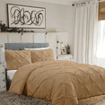thumbnail image 1 of KOMFIT 800 Thread Count Pinch Pleated Duvet Cover set 100% Egyptian Cotton with Zipper Closure & Corner Ties 1 Duvet Cover & 2 Pillow Shams Taupe Solid , Twin/Twin XL (68x90), 1 of 6