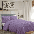 thumbnail image 1 of KOMFIT 800 Thread Count Pinch Pleated Duvet Cover set 100% Egyptian Cotton with Zipper Closure & Corner Ties 1 Duvet Cover & 2 Pillow Shams levender Solid , Twin/Twin XL (68x90), 1 of 6