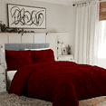 thumbnail image 1 of KOMFIT 800 Thread Count Pinch Pleated Duvet Cover set 100% Egyptian Cotton with Zipper Closure & Corner Ties 1 Duvet Cover & 4 Pillow Shams Burgandy Solid , Oversized Queen (100x100), 1 of 6