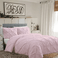thumbnail image 1 of KOMFIT 800 Thread Count Pinch Pleated Duvet Cover set 100% Egyptian Cotton with Zipper Closure & Corner Ties 1 Duvet Cover & 4 Pillow Shams Pink Solid , Full/Queen (90x90), 1 of 6