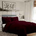thumbnail image 1 of KOMFIT 800 Thread Count Pinch Pleated Duvet Cover set 100% Egyptian Cotton with Zipper Closure & Corner Ties 1 Duvet Cover & 4 Pillow Shams Wine Solid , Super King (98x108), 1 of 6