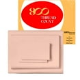 thumbnail image 1 of KOMFIT 800TC Egyptian Cotton Sheet Set Soft and Breathable - 4 Piece Bed Sheet Peach Solid California King Size - 12" Deep Pocket, 1 of 5