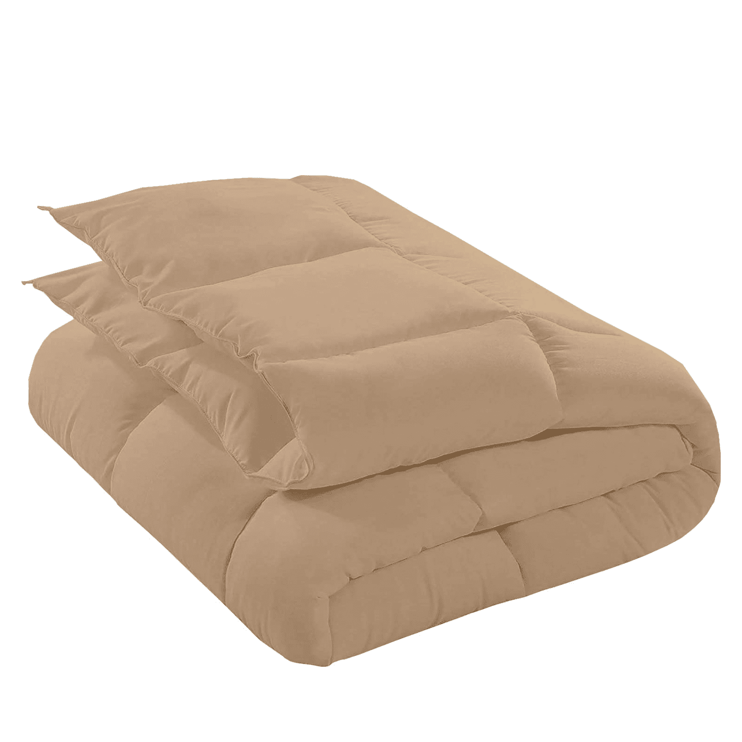 KOMFIT Bedding Comforter Duvet Insert - Quilted Comforter with Corner Tabs - Box Stitched Down Alternative Comforter&nbsp;300 GSM ( Beige , Twin/Twin XL (68x90) )