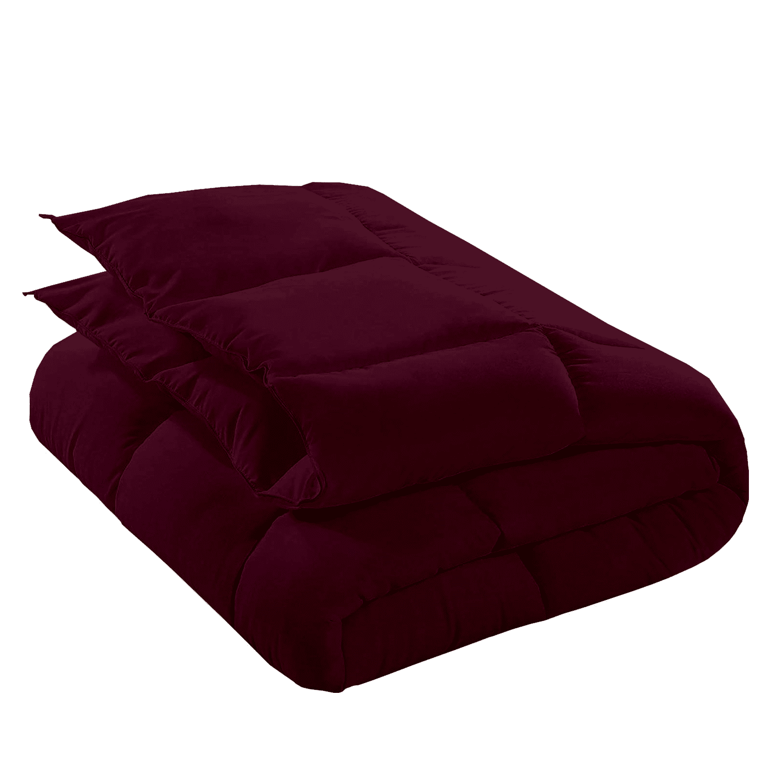 KOMFIT Bedding Comforter Duvet Insert - Quilted Comforter with Corner Tabs - Box Stitched Down Alternative Comforter&nbsp;300 GSM ( Burgandy , King/Cal King (94x104) )
