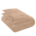 thumbnail image 1 of KOMFIT Bedding Comforter Duvet Insert - Quilted Comforter with Corner Tabs - Box Stitched Down Alternative Comforter&nbsp;300 GSM ( Taupe , Full/Queen (90x90) ), 1 of 5
