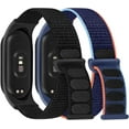 thumbnail image 1 of KOMI 2 Pack Solo Loop Nylon Strap Compatible with Xiaomi Mi Band 6 5 4 3/Amazfit Band 5 Straps,Soft Adjustable Colorful Sports Replacement Band for Xiaomi Mi Band 6 5 (NFC) for Men Women, 1 of 7