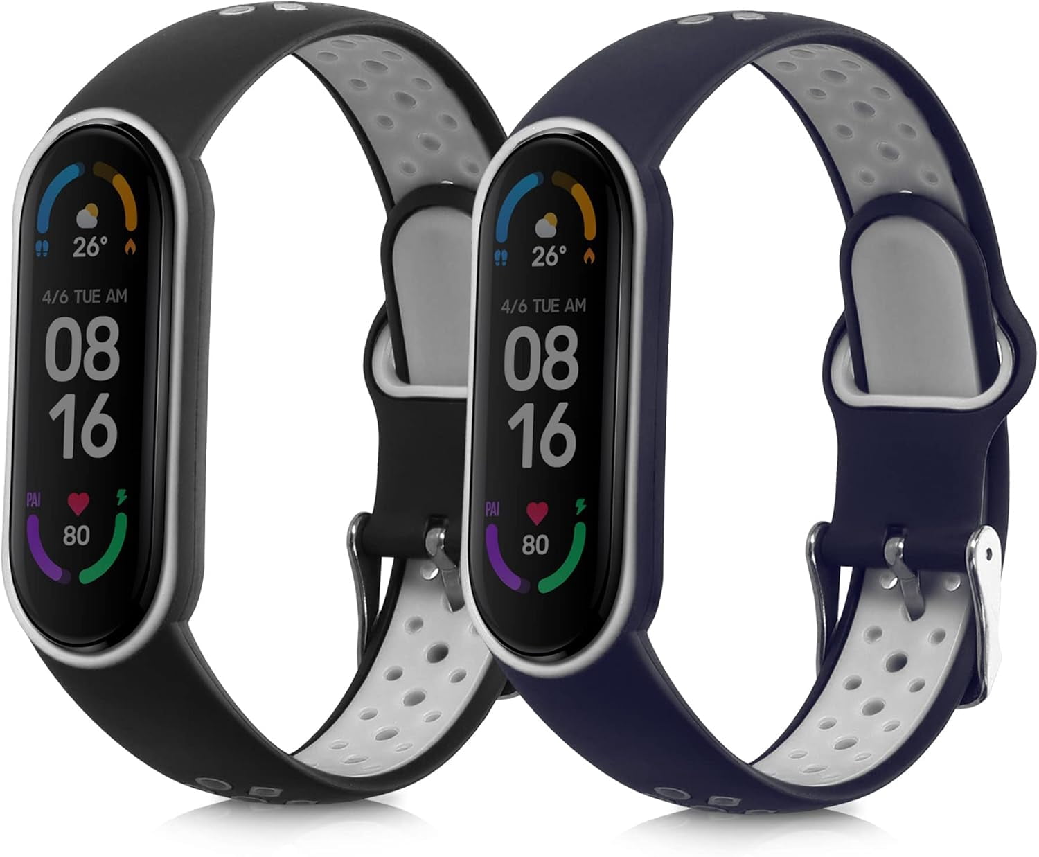 KOMI 2 Pack Straps Compatible with Xiaomi Mi Smart Band 6 / Mi 
