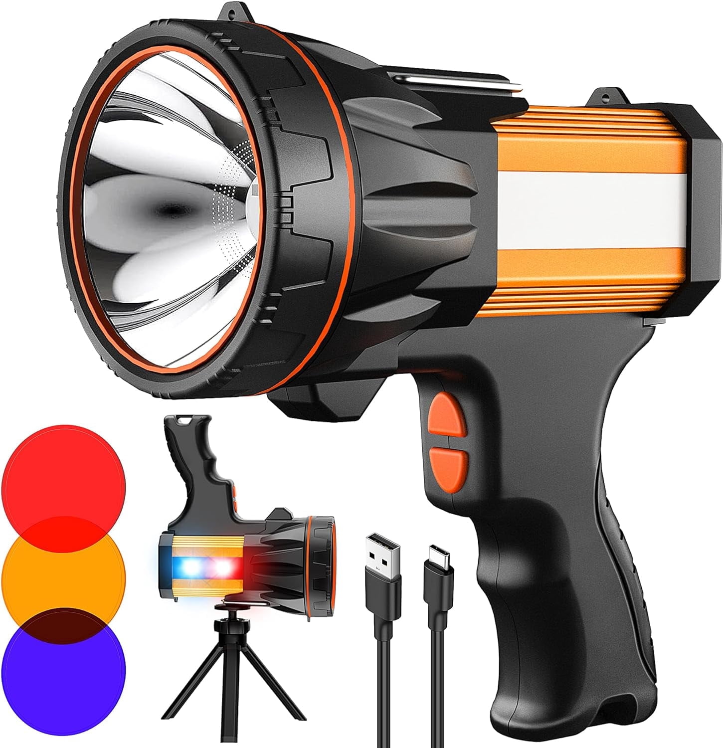 KOMI 2024 Spotlight LED 1,000,000 lm Flashlight