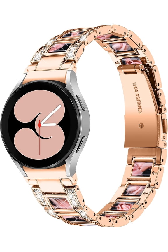 20mm Watch Band Compatible with Samsung Galaxy Watch 5/5 pro/Galaxy Watch 4 40mm 44mm/Watch 4 Classic 42/46mm, Stainless Steel Metal for Samsung Galaxy Strap Women Men