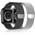 thumbnail image 1 of KOMI 2Pack Milanese Loop for Apple Watch Band 40mm 41mm 38mm 44mm 45mm 49mm 42mm iwatch band Women Men,Stainless Steel Mesh Magnetic Strap for Apple watch Ultra/2 Series 9 8 7 6 5 4,SE 2nd Generation, 1 of 7