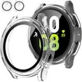 thumbnail image 1 of KOMI [2Pack for Samsung Galaxy Watch FE 2024 & 5 2022 & 4 2021 Screen Protector Case 40mm Accessories, Protective Face Cover for 40 mm, Hard Bumper Built-in Tempered Glass Film for Women Men, 1 of 8