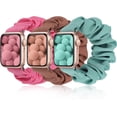 thumbnail image 1 of KOMI 3 PCS Compatible with Apple Watch Band Scrunchies 49/46/45/44/42mm Cloth Soft Pattern Printed Fabric Wristband Bracelet Women IWatch Elastic Bands Series SE 10 9 8 7 6 5 4 3 2 1 Ultra 1/2, 1 of 5