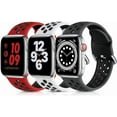 thumbnail image 1 of KOMI 3 Pack Band Compatible for Apple Watch 40mm 38mm 41mm 45mm 44mm 42mm,Soft Silicone Sport Strap Breathable Replacement Band for Apple Watch SE iWatch Bands Series 8 7 6 5 4 3 2 1 Men Women,M/L, 1 of 7
