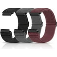 thumbnail image 1 of KOMI 3 Pack Compatible with 16mm 18mm 19mm 20mm 22mm Watch Bands Quick Release Replacement Wristband,Adjustable Stretchy Nylon Solo Loop Straps Fabric Braided Sport Elastic Bands for Men Women, 1 of 4