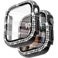 thumbnail image 1 of KOMI 40mm Case Compatible with Apple Watch Case with Screen Protector, Bling Diamond Overall Protective Case Compatible with Apple Watch Series 6/5/4 SE, 40mm, Black, 1 of 7