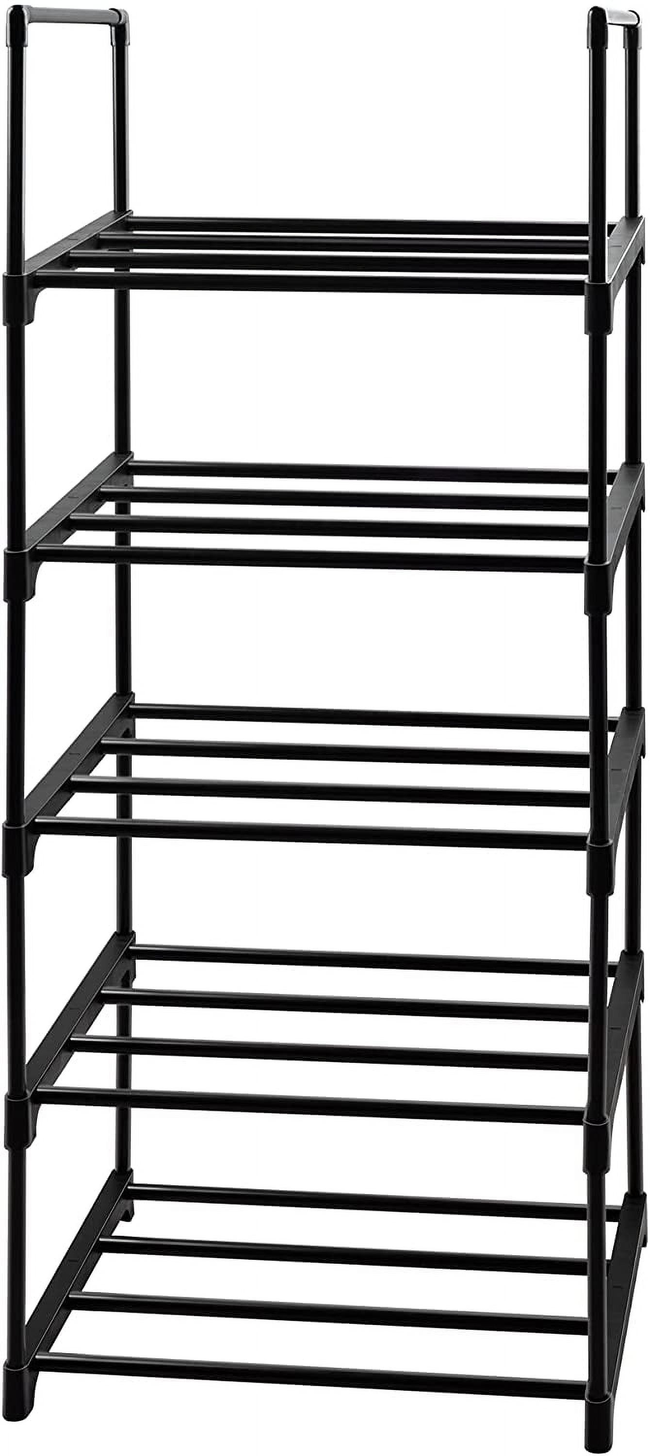KOMI 5-Tier Metal Shoe Organizer Rack - Compact, Durable & Easy Assembly for Entryway | Accommodates 10-12 Pairs of Shoes