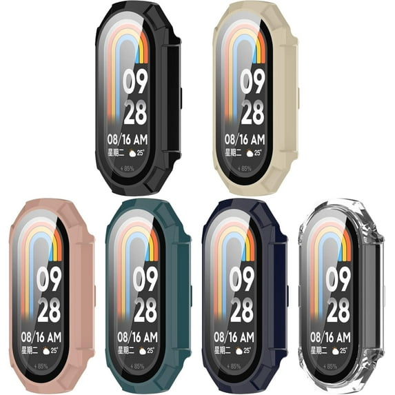 KOMI 6 Pack Tempered Glass Screen Protector for Xiaomi Mi Band 8 & Smart Band 8, 6 Total Count