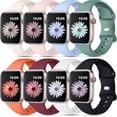 thumbnail image 1 of KOMI 8 Pack Sport Bands Compatible with Apple Watch Band 38mm 40mm 41mm 42mm 44mm 45mm 49mm Women Men,Soft Silicone Waterproof Strap for Apple Watch Ultra/Ultra 2 iWatch Series 9 8 7 6 5 4 3 2 1 SE, 1 of 8