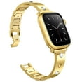 thumbnail image 1 of KOMI Apple Watch Bands Compatible with Apple Watch 41mm 38mm 40mm 42mm 44mm 45mm 46mm, Stainless Steel Gold Apple Watch Band Bracelet Gold Iwatch Band for Series 10 9 8 7 6 5 4 3 2 1 Gold, 1 of 5