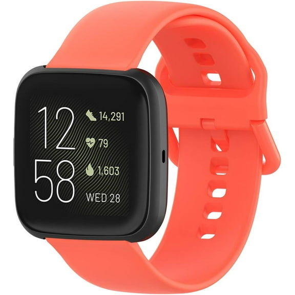 KOMI Band Compatible with Fitbit Versa/Versa 2/Versa Lite/Versa Blaze Watch Band,Soft Silicone Waterproof Breathable Sport Watch Strap Replacement Wristband L:7.1" - 8.7" wrists