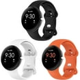 thumbnail image 1 of KOMI Band Compatible with Google Pixel Watch 3 41mm/Pixel Watch 2/1, Soft Silicone Sport Watch Bands Replacement Watch Strap Bracelet for Google Pixel Watch Smartwatch Accessories, 1 of 7