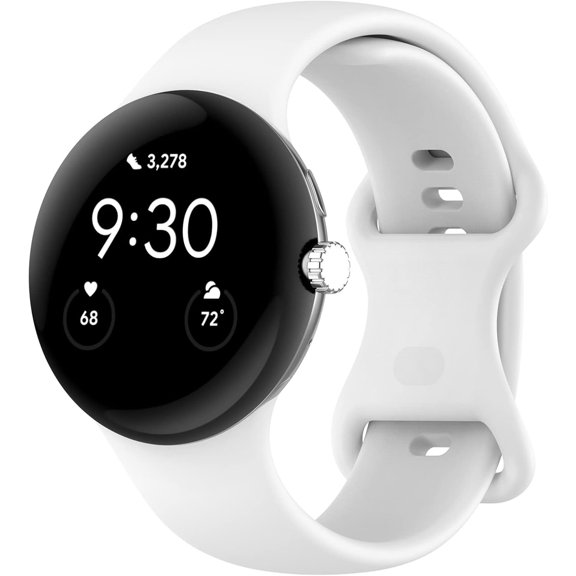 KOMI Band Compatible with Google Pixel Watch 3 41mm/Pixel Watch 2/1, Soft Silicone Sport Watch Bands Replacement Watch Strap Bracelet for Google Pixel Watch Smartwatch Accessories