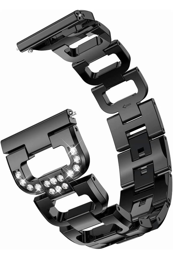 Band Compatible with Samsung Gear S3 Frontier/Classic Watch/Galaxy Watch 46mm, 22mm Replacement Bracelet Alloy Crystal Rhinestone Diamond Watch Strap