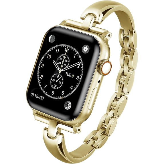 KOMI Band Compatible for Apple Watch Band 38mm 40mm 41mm iWatch Series SE 10 9 8 7 6 5 4 3 Gold
