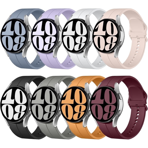 KOMI Bands for Galaxy Watch 5 Pro 45mm Bands/Galaxy Watch 7 6 5 4 Bands 44mm 40mm, Sport Silicone Bands Compatible for Samsung Galaxy Watch 6 43 47mm/Galaxy Watch 4 Classic 42 46mm Straps Women Men