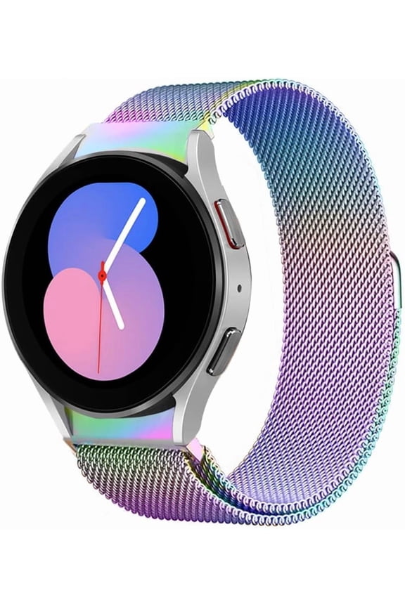 Bands for Samsung Galaxy Watch 6/5/4/7/FE Band 40mm 44mm/Classic 47mm 43mm 46mm 42mm Women/Men,Magnetic Loop Strap for Samsung Galaxy watch 5 Pro band 45mm,No Gap Metal Mesh Correa Wristband
