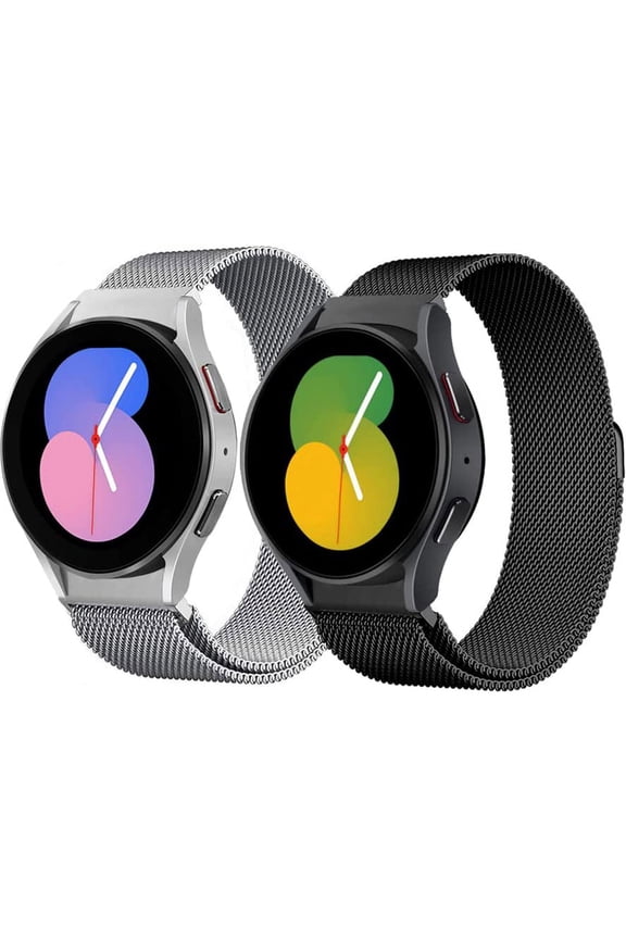 Bands for Samsung Galaxy Watch 6/5/4/7/FE Band 40mm 44mm/Classic 47mm 43mm 46mm 42mm Women/Men,Magnetic Loop Strap for Samsung Galaxy watch 5 Pro band 45mm,No Gap Metal Mesh Correa Wristband