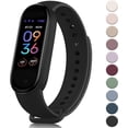 thumbnail image 1 of KOMI Bands for Amazfit Band 5 Replacement Strap Women Men, Soft Silicone Sport Strap Wristband Compatible with Amazfit Band 5 Accessories Black, 1 of 7