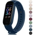thumbnail image 1 of KOMI Bands for Amazfit Band 5 Replacement Strap Women Men, Soft Silicone Sport Strap Wristband Compatible with Amazfit Band 5 Accessories Navy Blue, 1 of 6
