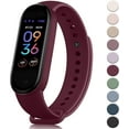 thumbnail image 1 of KOMI Bands for Amazfit Band 5 Replacement Strap Women Men, Soft Silicone Sport Strap Wristband Compatible with Amazfit Band 5 Accessories Wine Red, 1 of 7